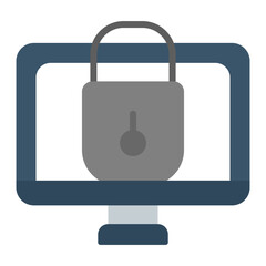 Device Security Flat Multicolor Icon