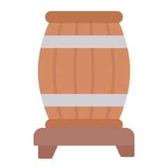 Barrel Flat Multicolor Icon