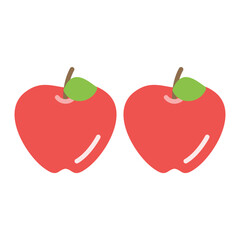 Apples Flat Multicolor Icon