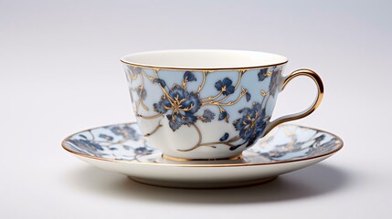 a cup with a flower design on it