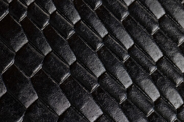 decorative decoration of black-colored leather
