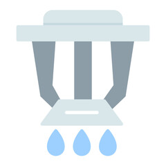 Sprinkler Flat Multicolor Icon