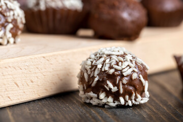 Chocolates with coconut sweet filling