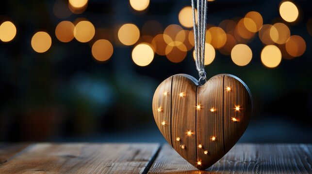 Wooden Heart On Dark Fence Background, Background Image, Desktop Wallpaper Backgrounds, HD