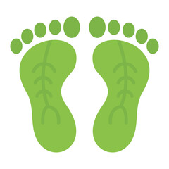 Carbon Footprint Flat Multicolor Icon