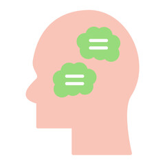 Inner Dialogue Flat Multicolor Icon