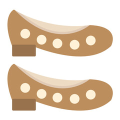 Flat Shoes Flat Multicolor Icon