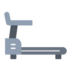 Treadmill Flat Multicolor Icon