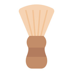 Shaving Brush Flat Multicolor Icon