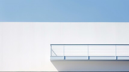 a white wall with a blue sky