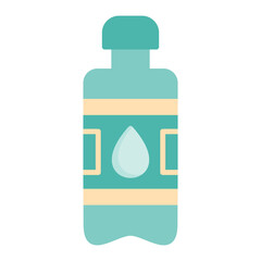 Water Bottle Flat Multicolor Icon