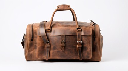 a brown leather handbag