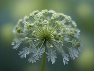 umbel flower in close-up photography all its glory. - obrazy, fototapety, plakaty