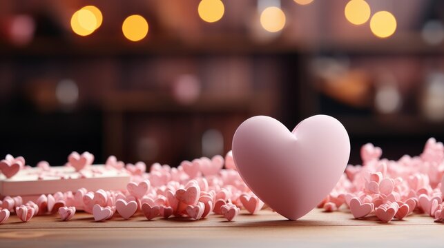 Valentines Day Romantic Background Heart, Background Image, Desktop Wallpaper Backgrounds, HD