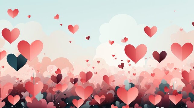 Valentines Day Background Two Heart, Background Image, Desktop Wallpaper Backgrounds, HD