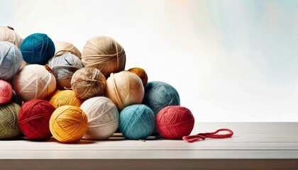 pile of yarn skeins