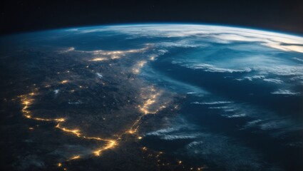 Fototapeta premium View of planet earth from space
