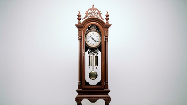 a grandfather clock with a golden frame