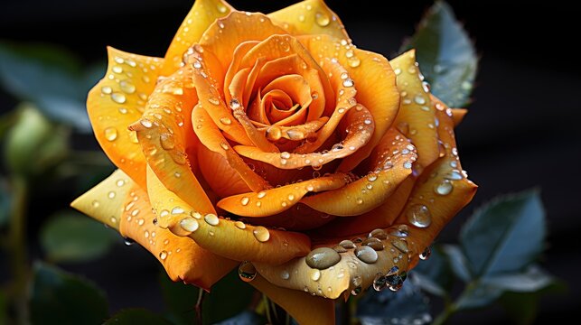 Delightful Rose Drops Dew Blooms Garden, Background Image, Desktop Wallpaper Backgrounds, HD