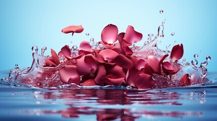 Falling Red Rose Petals, Background Image, Desktop Wallpaper Backgrounds, HD