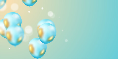 celebration background with elegant balloons Beautiful 3D design vector illustration