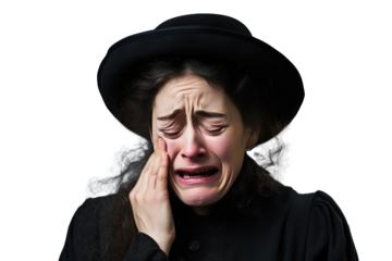 crying Orthodox rabbi