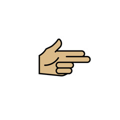 Finger icon stock vector illustration