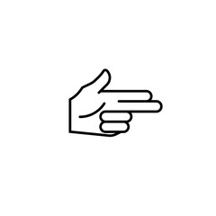 Finger icon stock vector illustration