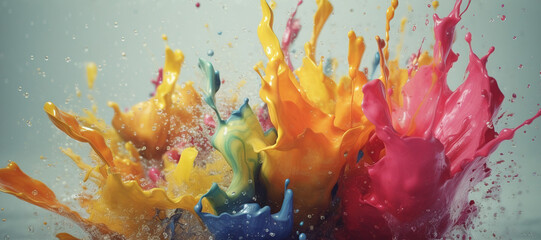 colorful watercolor ink splashes, paint 5
