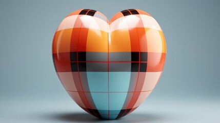 Heart Check Plaid Pattern Pastel Colorful, Background Image, Desktop Wallpaper Backgrounds, HD