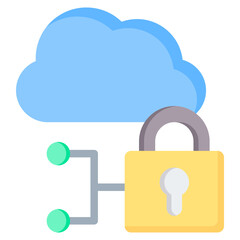 Private Cloud Flat Icon