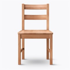 Wooden chair isolated on white background