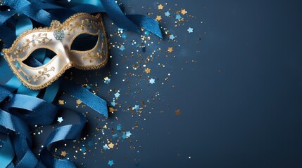 Vibrant background adorned with captivating carnival masks.