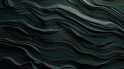 Abstract Dark Grey Wallpaper with Dark Green Lines
