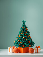 Merry christmas and happy new year background.