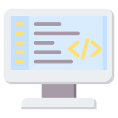 Computer Programming Flat Icon