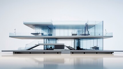 a building with glass walls