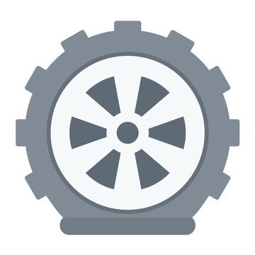 recommend clip art: Flat Tire Flat Multicolor Icon