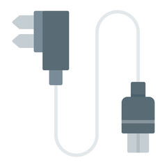 Power Plug Flat Multicolor Icon