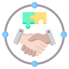 Collaboration Flat Icon