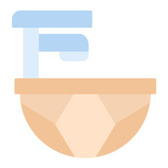 Sink Flat Multicolor Icon