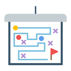 Planning Flat Multicolor Icon