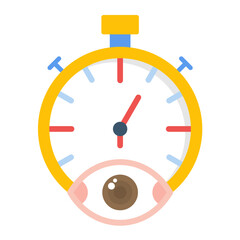 Time Tracking Flat Multicolor Icon