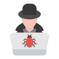 Hacker Flat Multicolor Icon