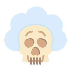 Infected Cloud Flat Multicolor Icon