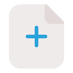 Fototapeta premium Add Paper Flat Multicolor Icon