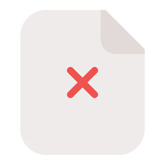 Obraz premium Delete Paper Flat Multicolor Icon