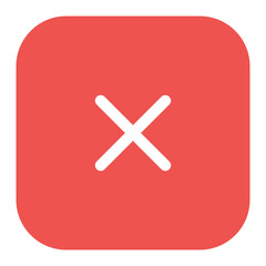 Obraz premium Close Square Flat Multicolor Icon