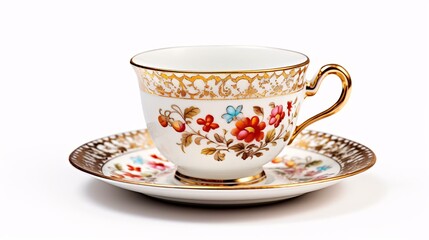 Fototapeta premium a teacup with a flower pattern