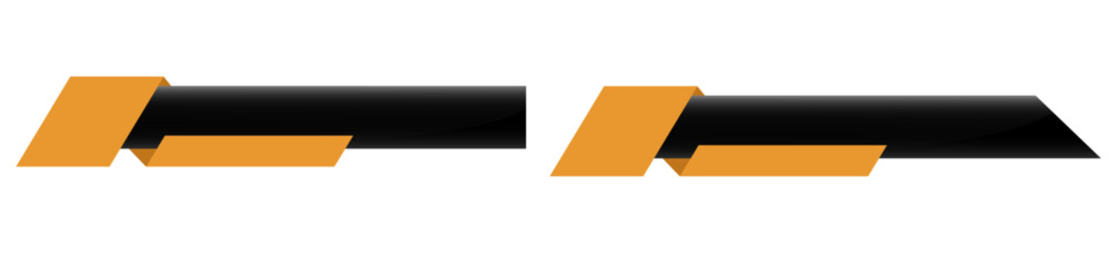 simple black and orange yellow lower third template with title and subtitle, tittle bar, information for television show overlay
